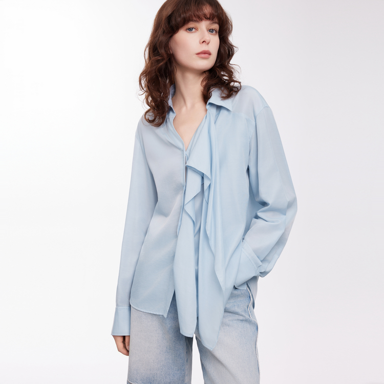 Рубашка женская с лацканами тонкая ELLE, синий
Рубашка женская с лацканами тонкая ELLE, синий