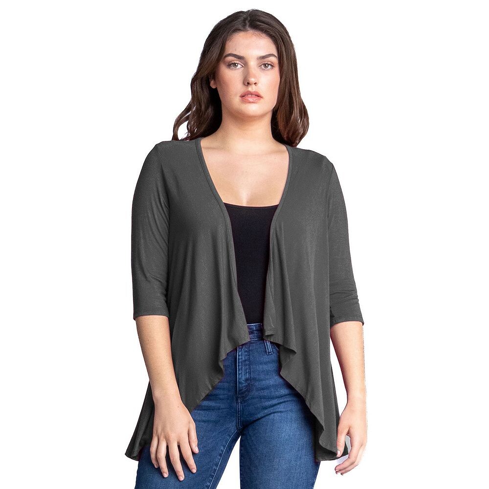 Женский открытый кардиган с рукавами до локтя 24Seven Comfort Apparel, цвет Charcoal
Женский открытый кардиган с рукавами до локтя 24Seven Comfort Apparel, цвет Charcoal