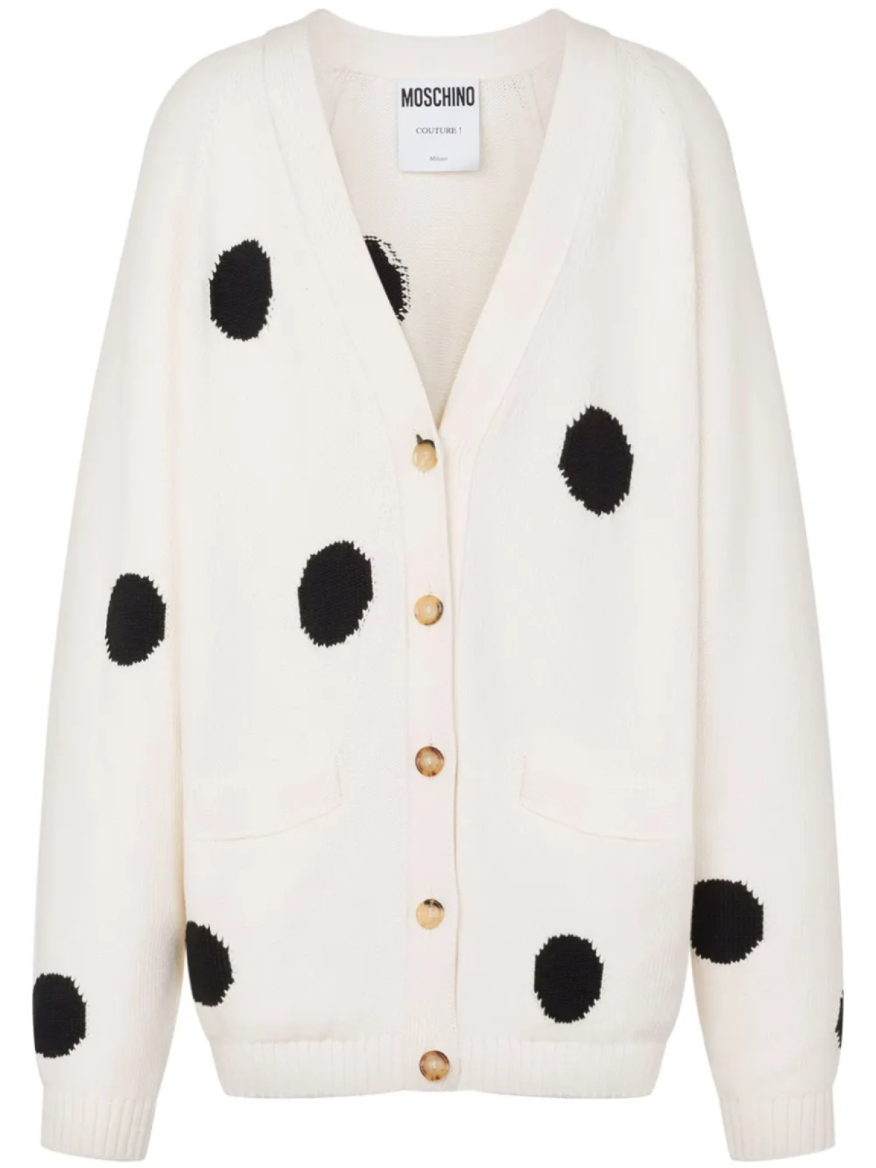 Moschino кардиган в горох, белый
Moschino кардиган в горох, белый