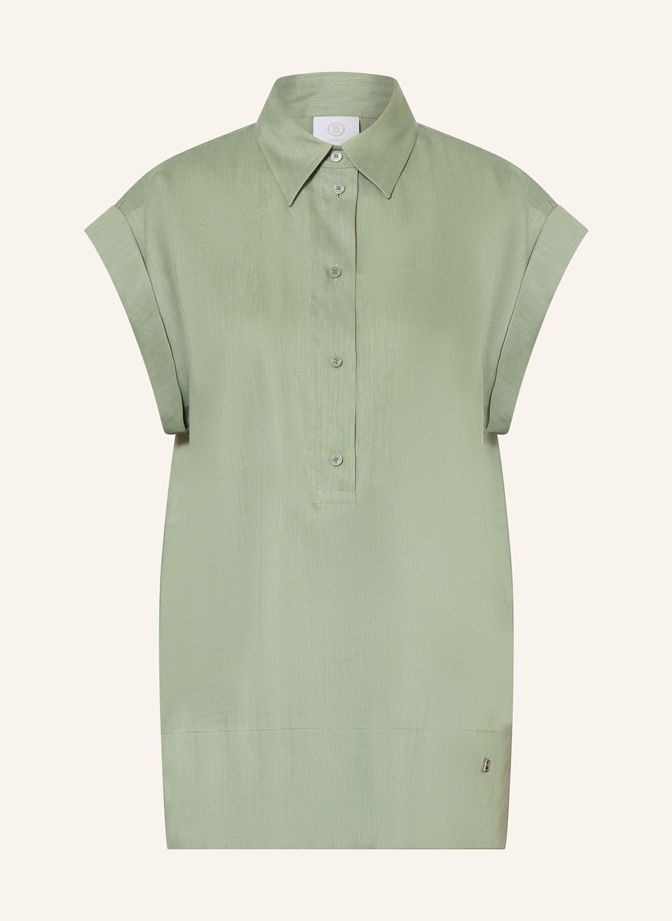 Блузка рубашка розали с льном Bogner, зеленый 
Блузка рубашка розали с льном Bogner, зеленый