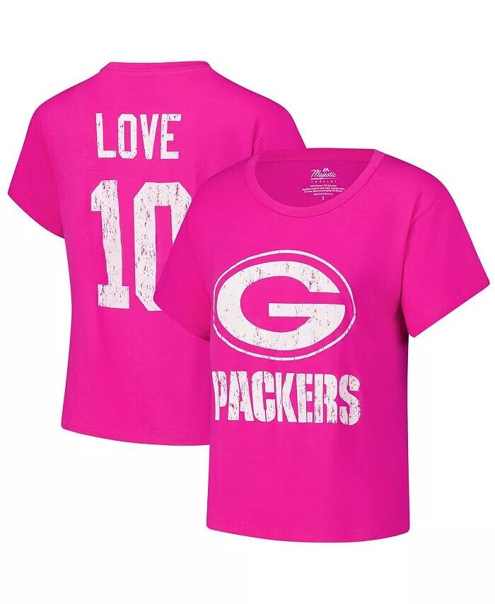 Женская футболка Jordan Love Pink Green Bay Packers с именем и номером Majestic
Женская футболка Jordan Love Pink Green Bay Packers с именем и номером Majestic