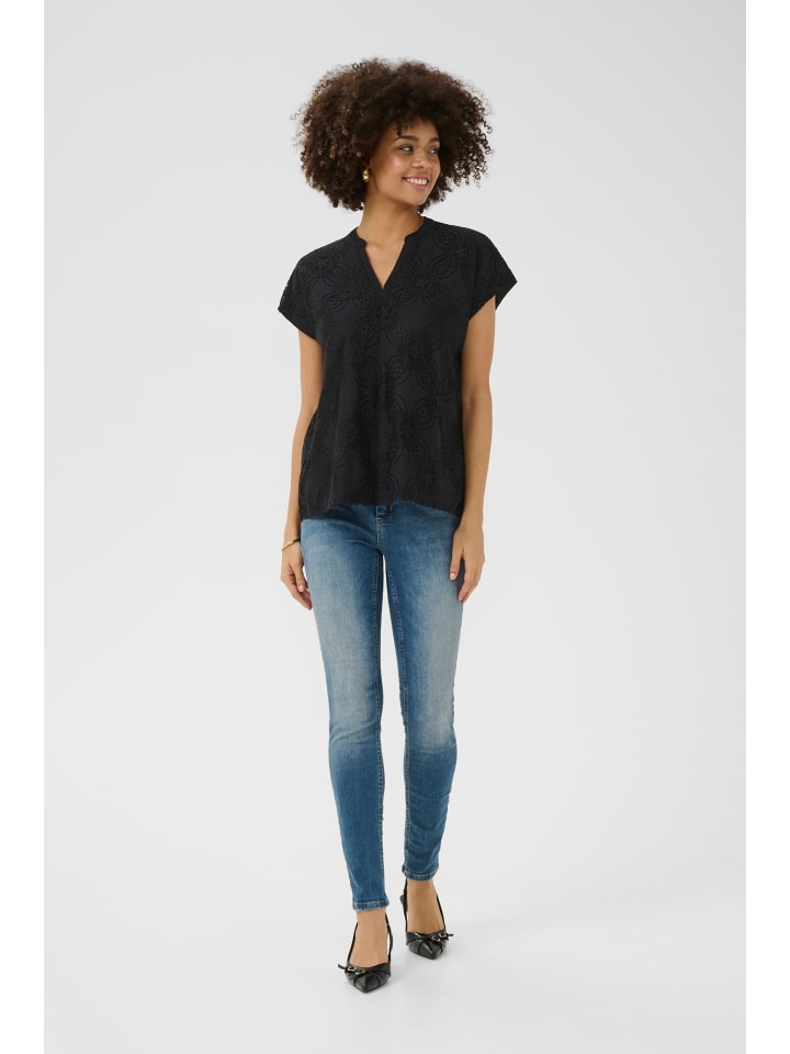 Блузка с короткими рукавами CUsigla свободного кроя черного цвета CULTURE
Блузка с короткими рукавами CUsigla свободного кроя черного цвета CULTURE