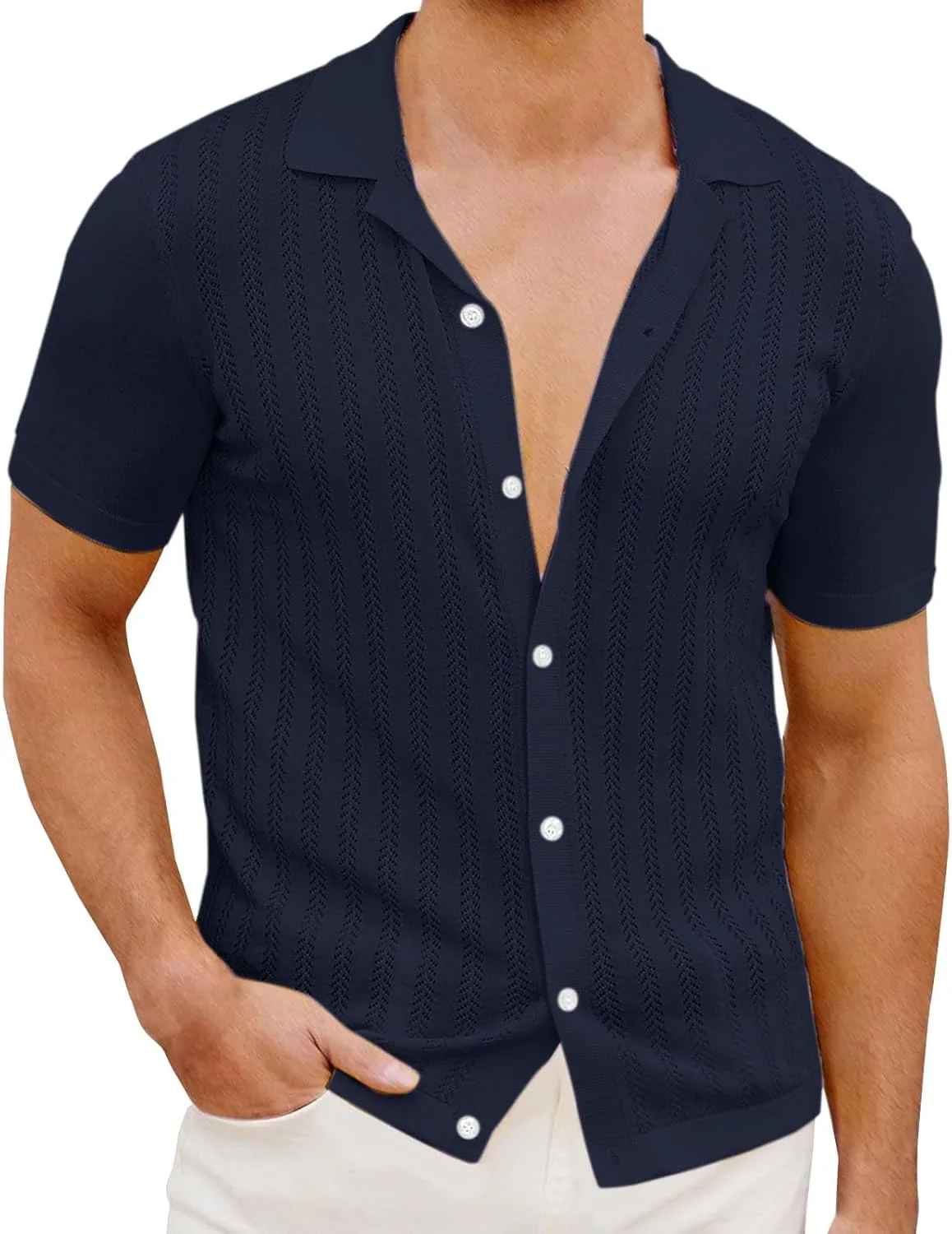 Мужская футболка с V-образным вырезом и коротким рукавом Slim Fit
Мужская футболка с V-образным вырезом и коротким рукавом Slim Fit