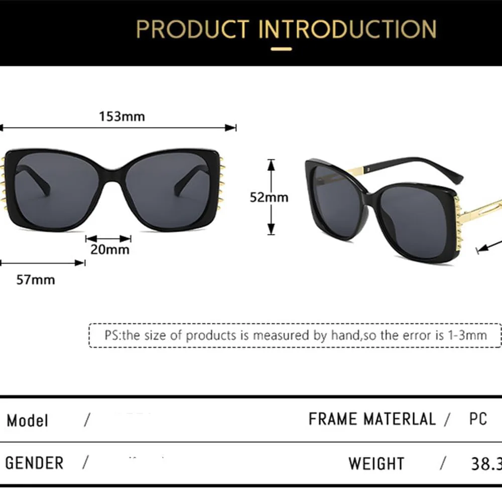 Ретро женские солнцезащитные очки с заклепками, защита от УФ-излучения UV400, модные мужские панк-солнцезащитные очки с градиентом HVTVTLA, Leopard Brown
Ретро женские солнцезащитные очки с заклепками, защита от УФ-излучения UV400, модные мужские панк-солнцезащитные очки с градиентом HVTVTLA, Leopard Brown