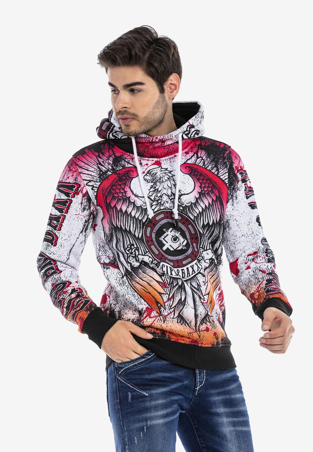 Худи с классным принтом по всей поверхности CIPO & BAXX, красный
Худи с классным принтом по всей поверхности CIPO & BAXX, красный