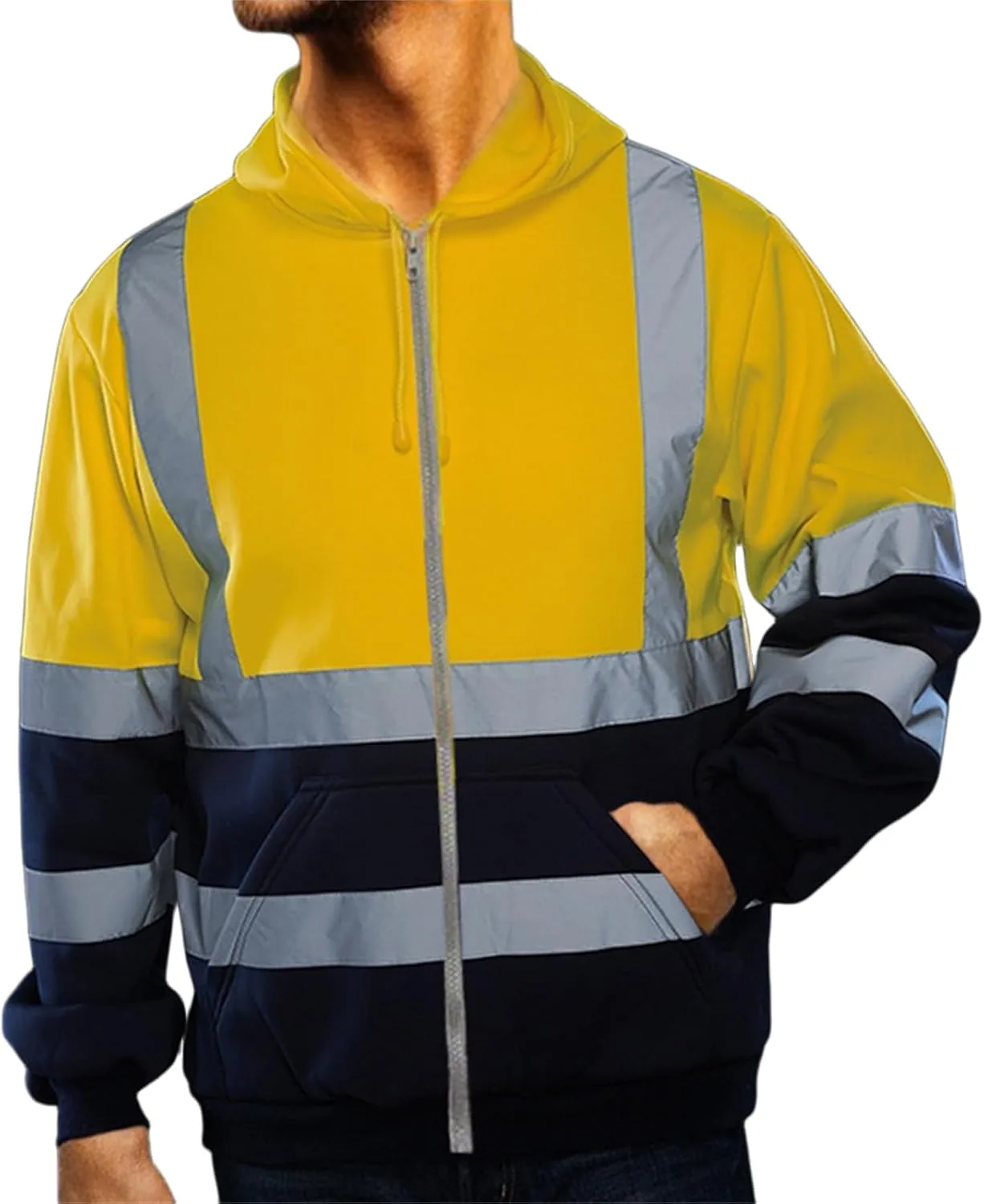 Thatrich High Visibility Safety Sweatshirt для мужчин, Class 3 Reflective Zippered Hooded
Thatrich High Visibility Safety Sweatshirt для мужчин, Class 3 Reflective Zippered Hooded