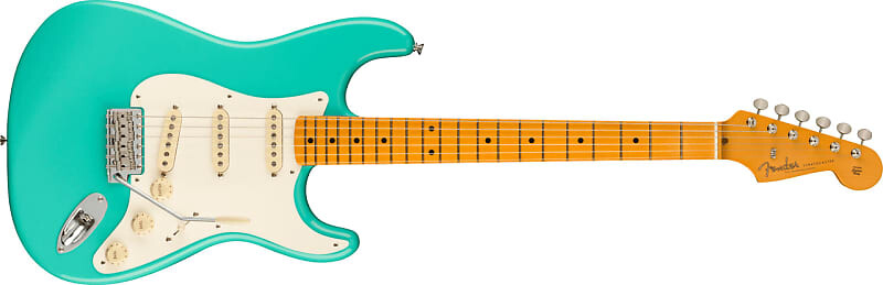 Электрогитара Fender American Vintage II 1957 Stratocaster Electric Guitar, Maple Fingerboard, Sea Foam Green w/ Case 
Электрогитара Fender American Vintage II 1957 Stratocaster Electric Guitar, Maple Fingerboard, Sea Foam Green w/ Case