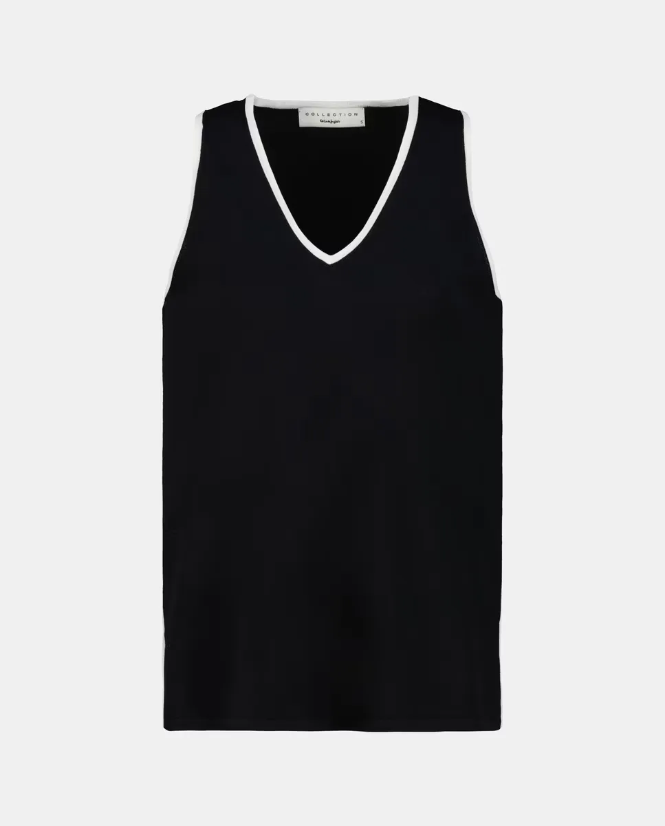 Женский свитер без рукавов с V-образным вырезом Woman El Corte Inglés, черный
Женский свитер без рукавов с V-образным вырезом Woman El Corte Inglés, черный