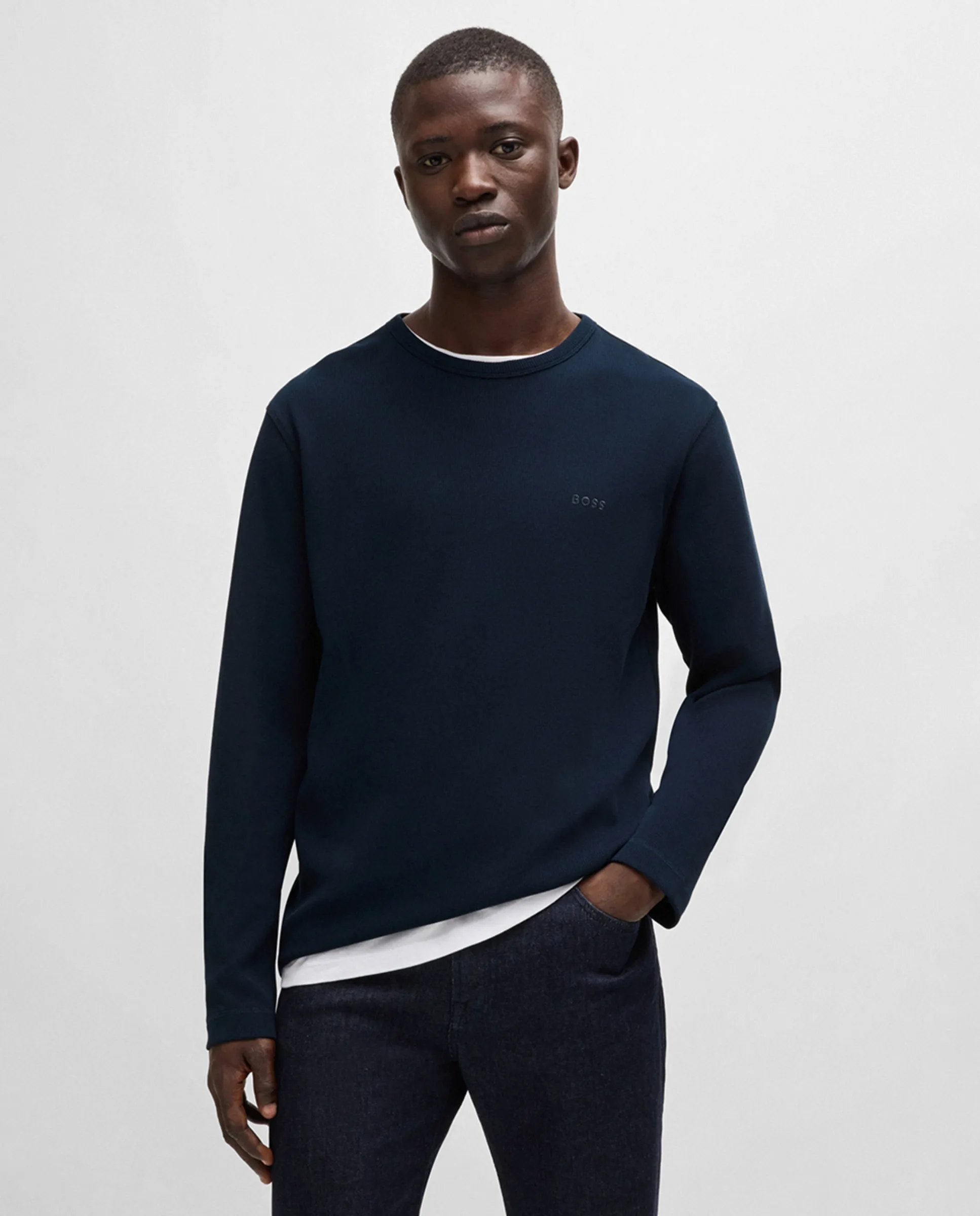 Мужская футболка с длинным рукавом Boss, темно-синий
Мужская футболка с длинным рукавом Boss, темно-синий