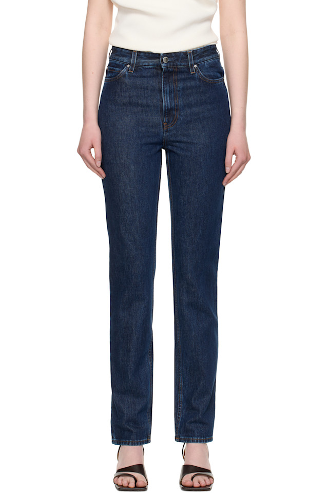 Высокие узкие джинсы Toteme, индиго
Высокие узкие джинсы Toteme, индиго