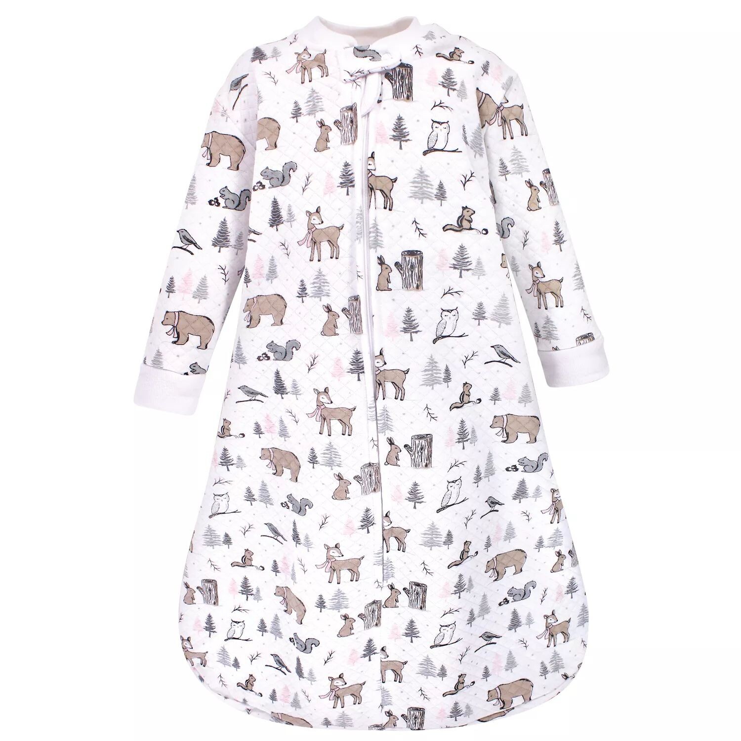 Стеганый спальный мешок премиум-класса с длинными рукавами и носимое одеяло Hudson для маленьких девочек, зимний лес, 2 шт. Hudson Baby