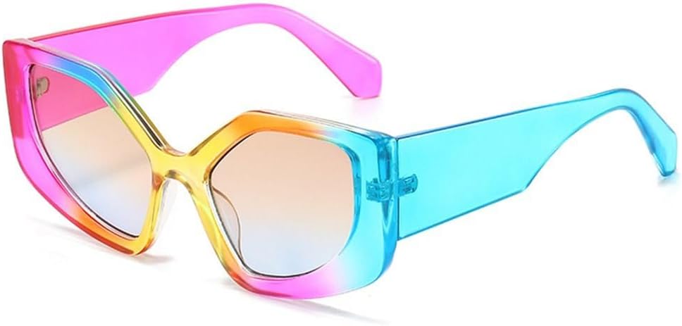 Модные солнцезащитные очки большого размера «кошачий глаз» с защитой от УФ-излучения UV400, разноцветные многоугольные солнцезащитные очки в стиле панк для женщин и мужчин KTUCN, Purple Yellow Blue
Модные солнцезащитные очки большого размера «кошачий глаз» с защитой от УФ-излучения UV400, разноцветные многоугольные солнцезащитные очки в стиле панк для женщин и мужчин KTUCN, Purple Yellow Blue