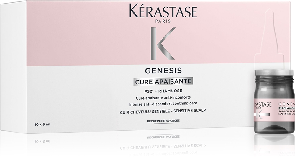 Успокаивающее средство для волос Genesis Cure Kérastase, 10× 6 мл
Успокаивающее средство для волос Genesis Cure Kérastase, 10× 6 мл