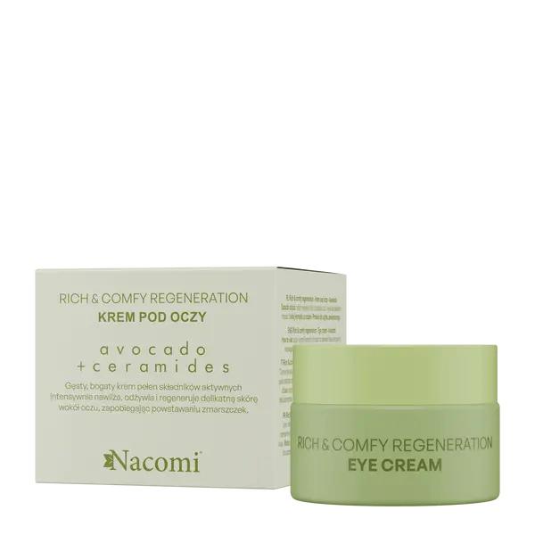 Омолаживающий крем для век, 15 мл Nacomi Rich&Comfy regeneration avocado
Омолаживающий крем для век, 15 мл Nacomi Rich&Comfy regeneration avocado