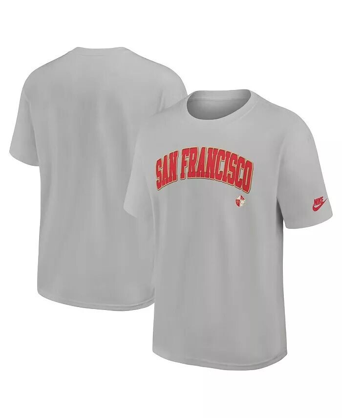 Мужская серебряная футболка San Francisco 49ers Rewind Max90 Statement Nike
Мужская серебряная футболка San Francisco 49ers Rewind Max90 Statement Nike
