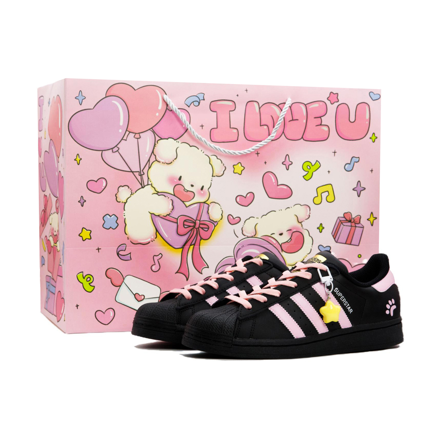 Adidas Originals SUPERSTAR Универсальные, модные, высококачественные низкие скейтбордные кроссовки унисекс, черный с розовым
Adidas Originals SUPERSTAR Универсальные, модные, высококачественные низкие скейтбордные кроссовки унисекс, черный с розовым