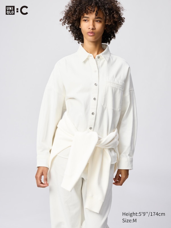 Джинсовая рубашка-куртка свободного кроя Uniqlo, 00 white
Джинсовая рубашка-куртка свободного кроя Uniqlo, 00 white