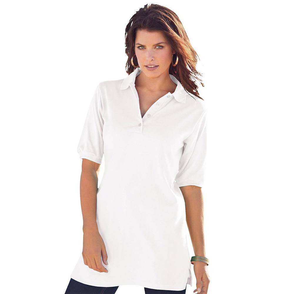 Женская туника-поло большого размера Roaman's большого размера, белый
Женская туника-поло большого размера Roaman's большого размера, белый