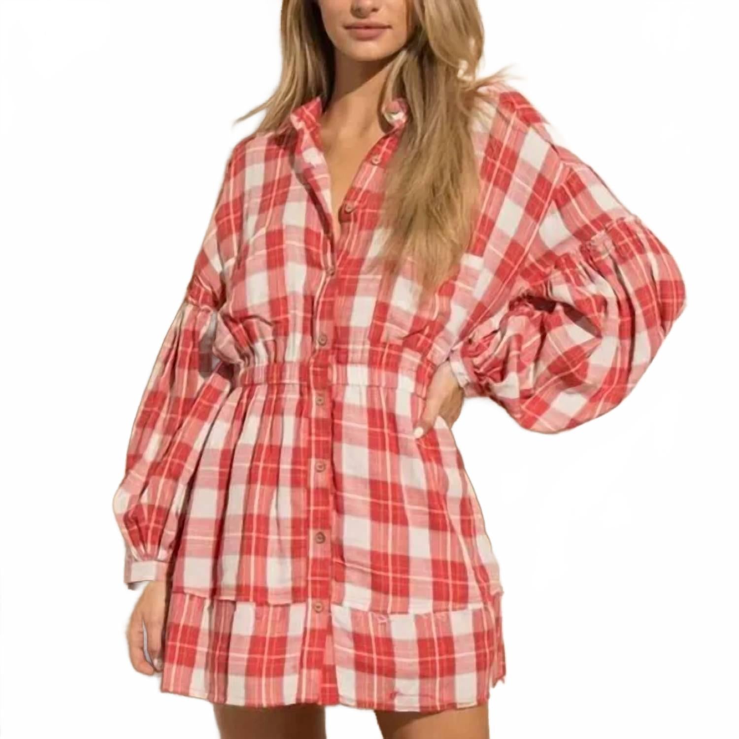 Платье Country Cutie в красно-белую клетку Baevely by Wellmade
Платье Country Cutie в красно-белую клетку Baevely by Wellmade