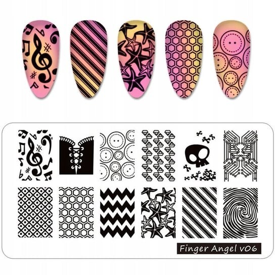 Пластина для штампа для ногтей, Tojato 
Пластина для штампа для ногтей, Tojato