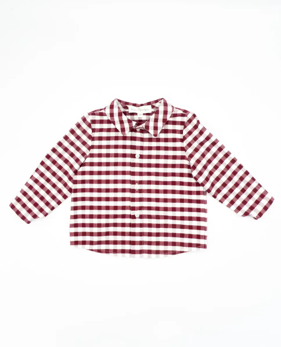 Хлопковая рубашка бордового цвета для мальчика Fina Ejerique
Хлопковая рубашка бордового цвета для мальчика Fina Ejerique