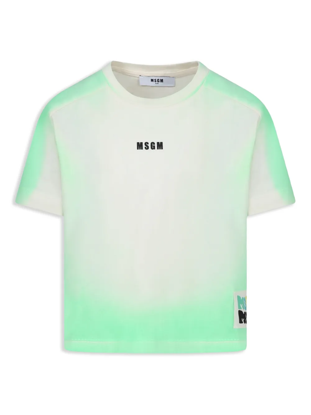 Хлопковая футболка MSGM Kids, зеленый 
Хлопковая футболка MSGM Kids, зеленый