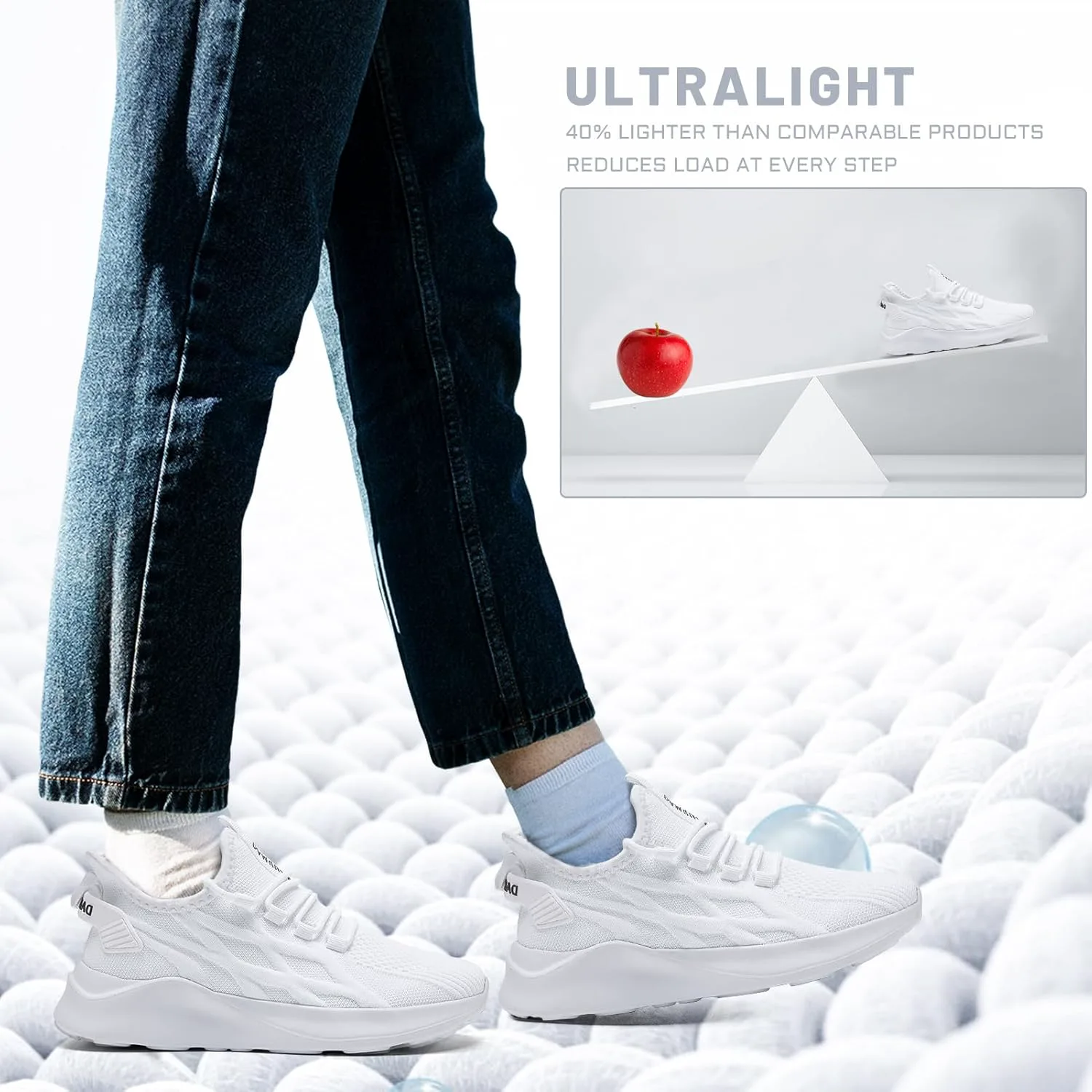 Мужские кроссовки для бега, ходьбы, тенниса, слипоны для занятий в спортзале, легкие повседневные спортивные обувь GDEKLO, белый
Мужские кроссовки для бега, ходьбы, тенниса, слипоны для занятий в спортзале, легкие повседневные спортивные обувь GDEKLO, белый