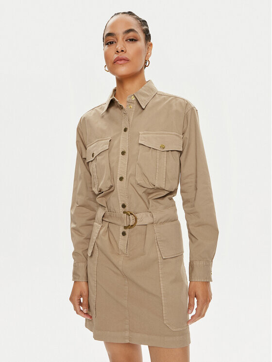 Платье-Рубашка стандартного кроя Pinko, бежевый
Платье-Рубашка стандартного кроя Pinko, бежевый