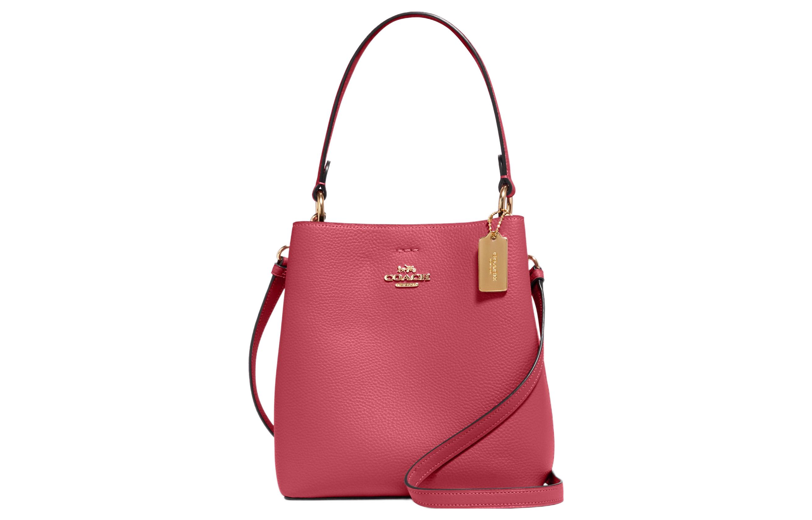 COACH Городская полированная кожаная сумка-ведро
COACH Городская полированная кожаная сумка-ведро