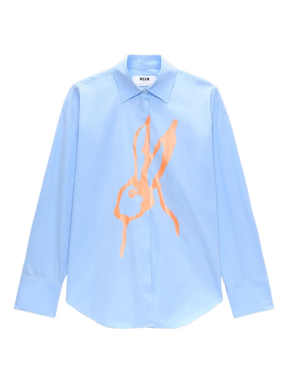 Рубашка с принтом кролика MSGM, синий
Рубашка с принтом кролика MSGM, синий