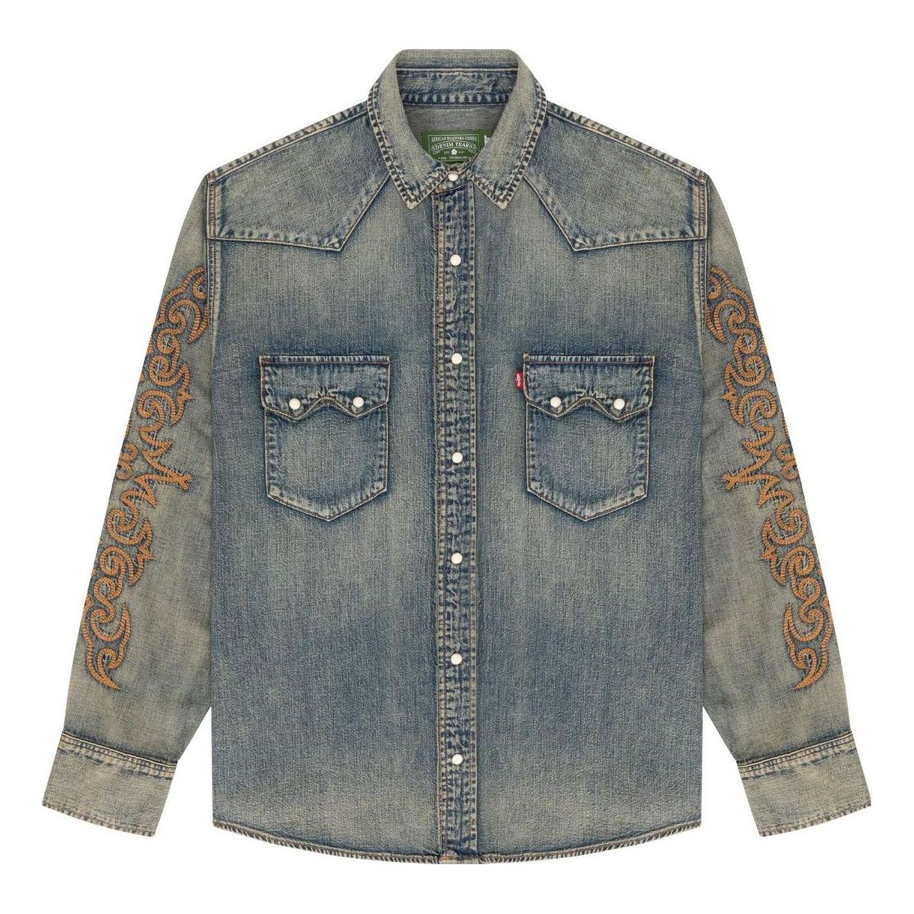 Рубашка Denim Tears x Levi's Western Stitch Denim Shirt 'Worn Indigo'
Рубашка Denim Tears x Levi's Western Stitch Denim Shirt 'Worn Indigo'
