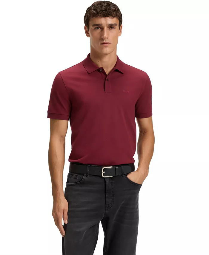 Мужская классическая хлопковая пике поло Pallas Hugo Boss, красный
Мужская классическая хлопковая пике поло Pallas Hugo Boss, красный