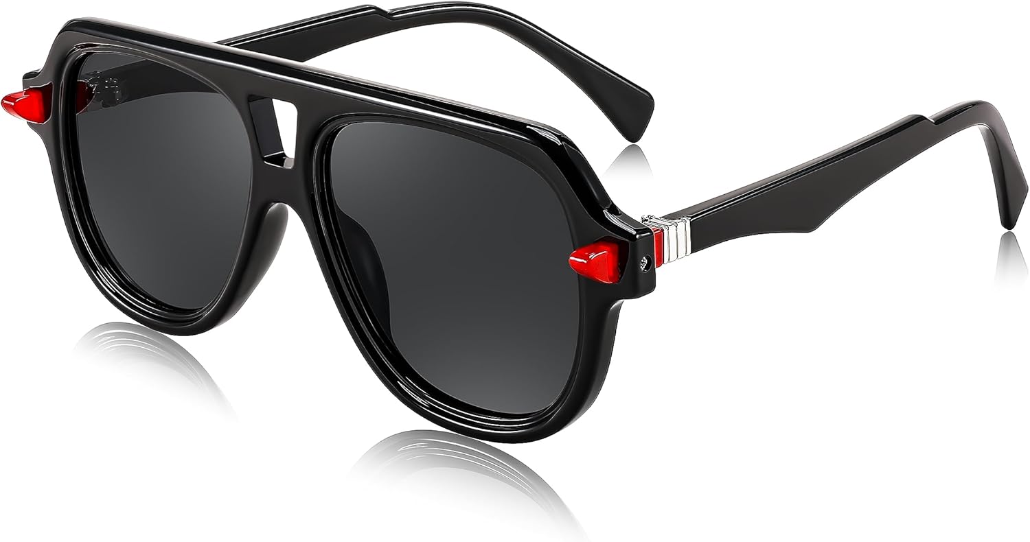 Винтажные солнцезащитные очки-авиаторы FEISEDY 70-х годов, мужские и женские, классические, ретро, модные, с большой оправой, защита от ультрафиолета UV400, артикул B0030, Black
Винтажные солнцезащитные очки-авиаторы FEISEDY 70-х годов, мужские и женские, классические, ретро, модные, с большой оправой, защита от ультрафиолета UV400, артикул B0030, Black