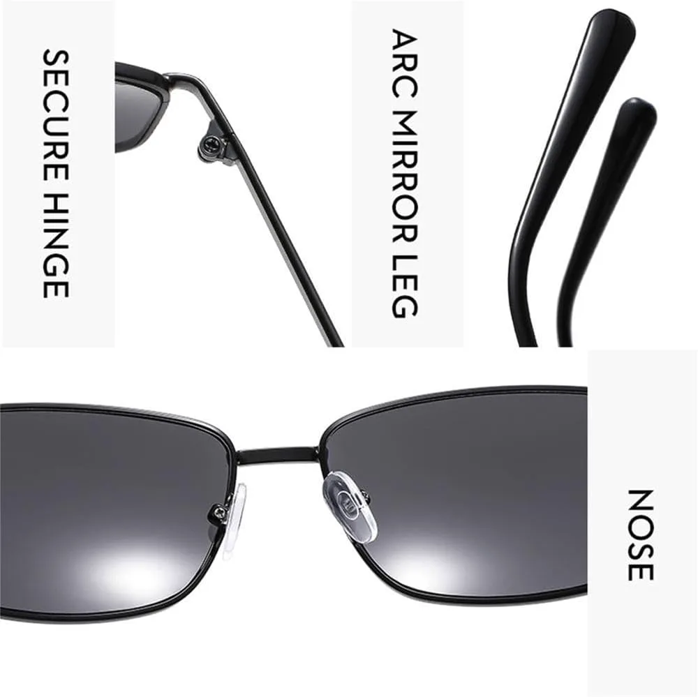 Классические винтажные солнцезащитные очки в стиле панк Y2K, металлическая оправа, защита от ультрафиолета UV400, для женщин и мужчин KTUCN, Silver Gray-gradient
Классические винтажные солнцезащитные очки в стиле панк Y2K, металлическая оправа, защита от ультрафиолета UV400, для женщин и мужчин KTUCN, Silver Gray-gradient