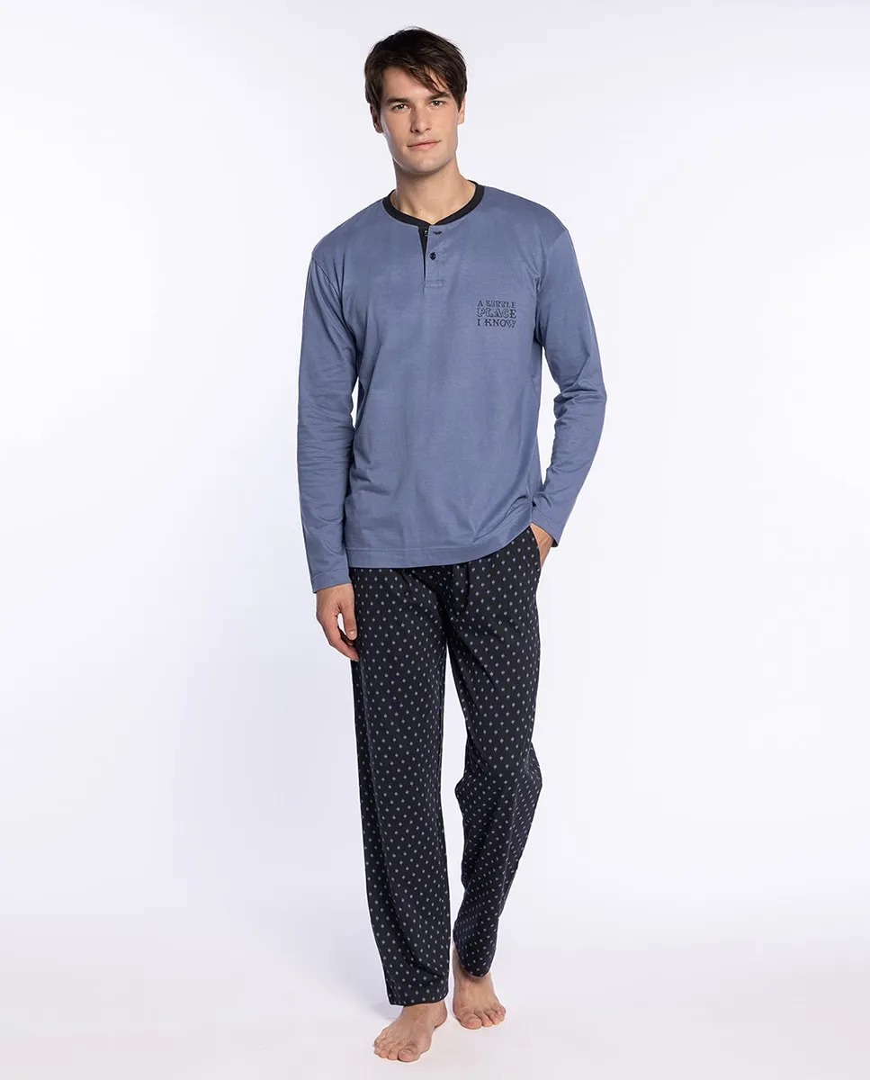Мужская длинная пижама трикотажная Punto Blanco, синий
Мужская длинная пижама трикотажная Punto Blanco, синий