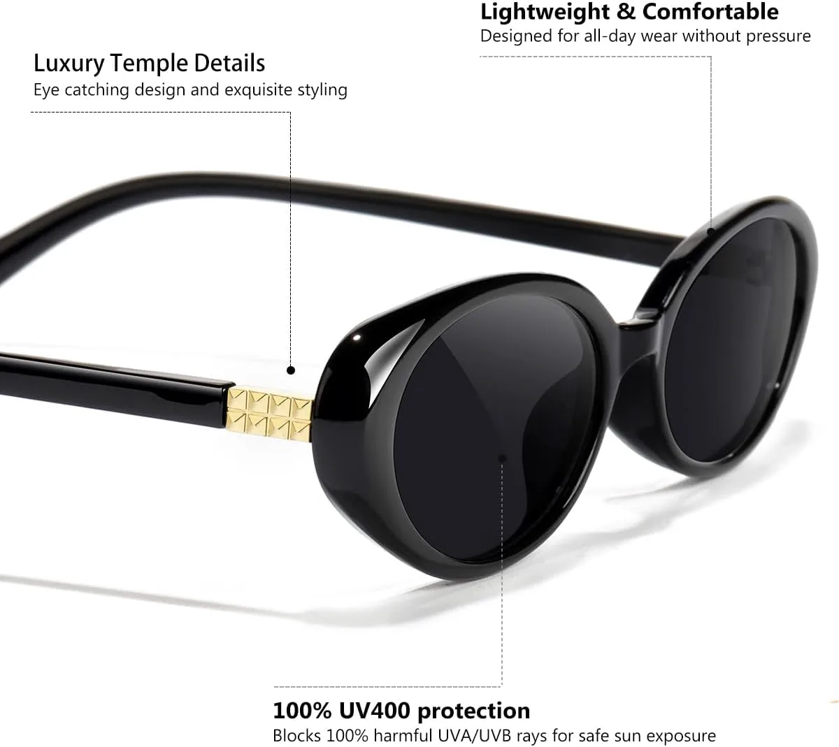 Ретро овальные солнцезащитные очки для женщин и мужчин с защитой UV400, в стиле 90-х, винтажные, с маленькой оправой, легкие GFUIARA, 2pack Black/Leopard-brown
Ретро овальные солнцезащитные очки для женщин и мужчин с защитой UV400, в стиле 90-х, винтажные, с маленькой оправой, легкие GFUIARA, 2pack Black/Leopard-brown