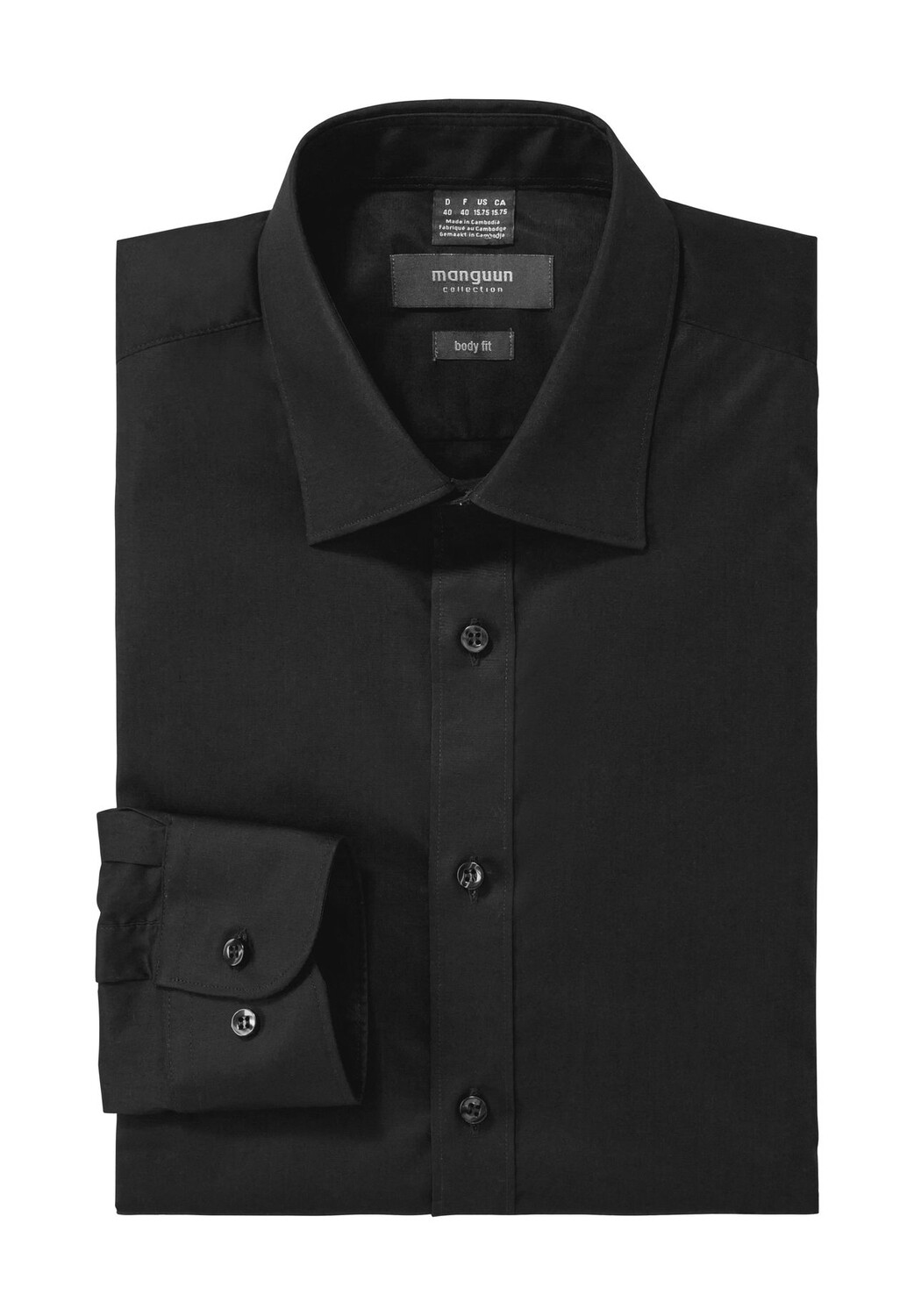 Рубашка деловая, облегающая, мужская Manguun Collection, черный
Рубашка деловая, облегающая, мужская Manguun Collection, черный