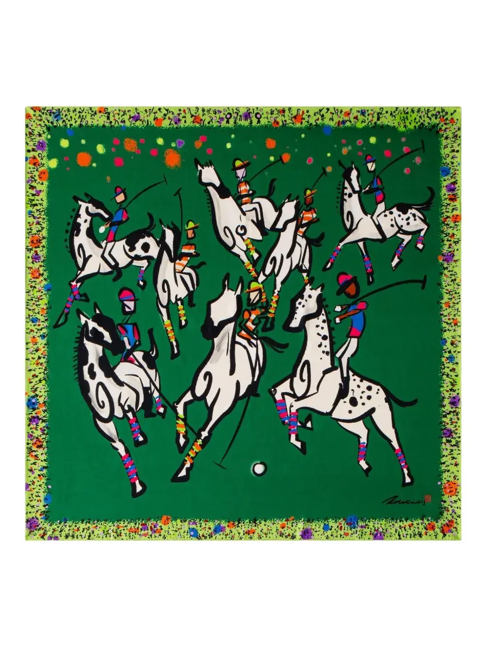 Шелковый шарф с конным принтом Shanghai Tang, зеленый
Шелковый шарф с конным принтом Shanghai Tang, зеленый