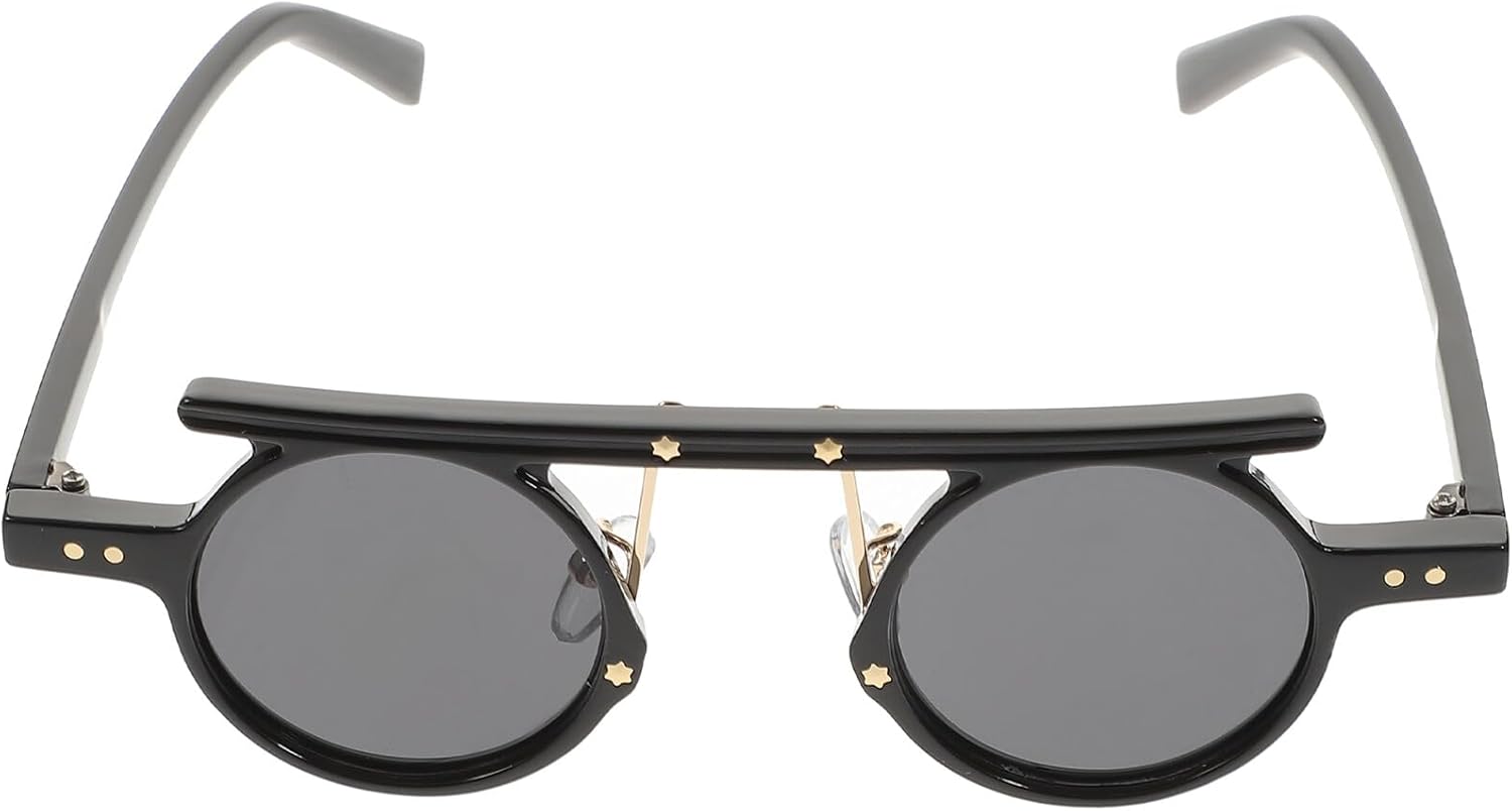 Солнцезащитные очки FRCOLOR для женщин и мужчин в винтажном панк-стиле, черная оправа, серые линзы, защита от УФ-излучения, ретро-очки для активного отдыха и путешествий, Black
Солнцезащитные очки FRCOLOR для женщин и мужчин в винтажном панк-стиле, черная оправа, серые линзы, защита от УФ-излучения, ретро-очки для активного отдыха и путешествий, Black