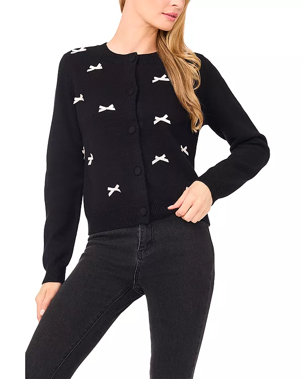 Кардиган с аппликацией из лент Cece, черный
Кардиган с аппликацией из лент Cece, черный