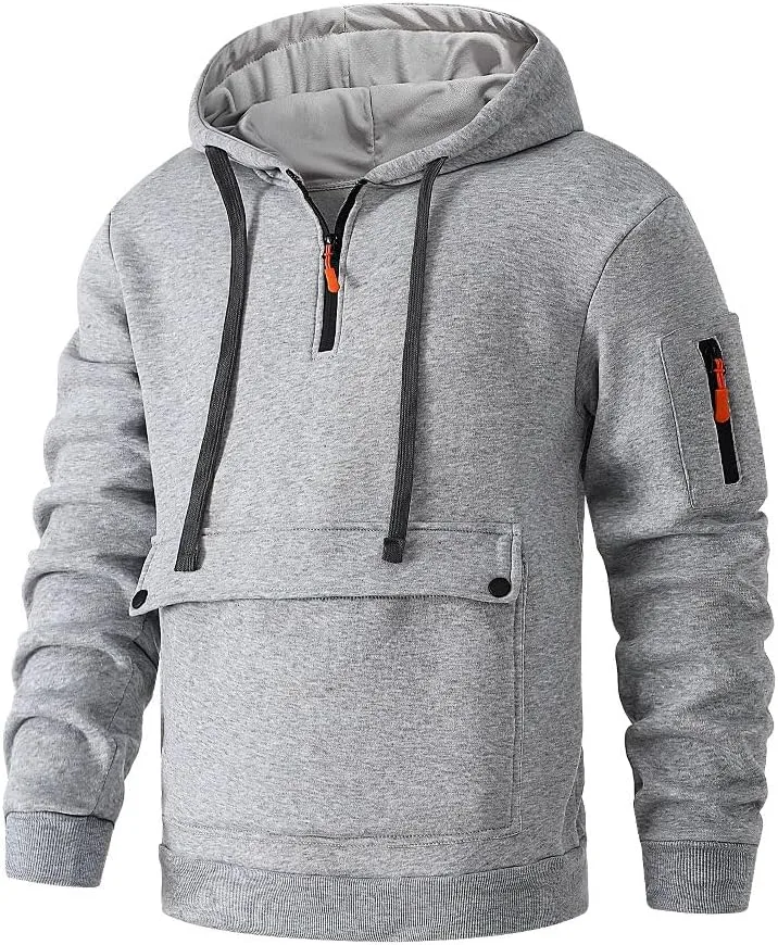 Мужская худи с карманами и молнией на рукаве
Мужская худи с карманами и молнией на рукаве