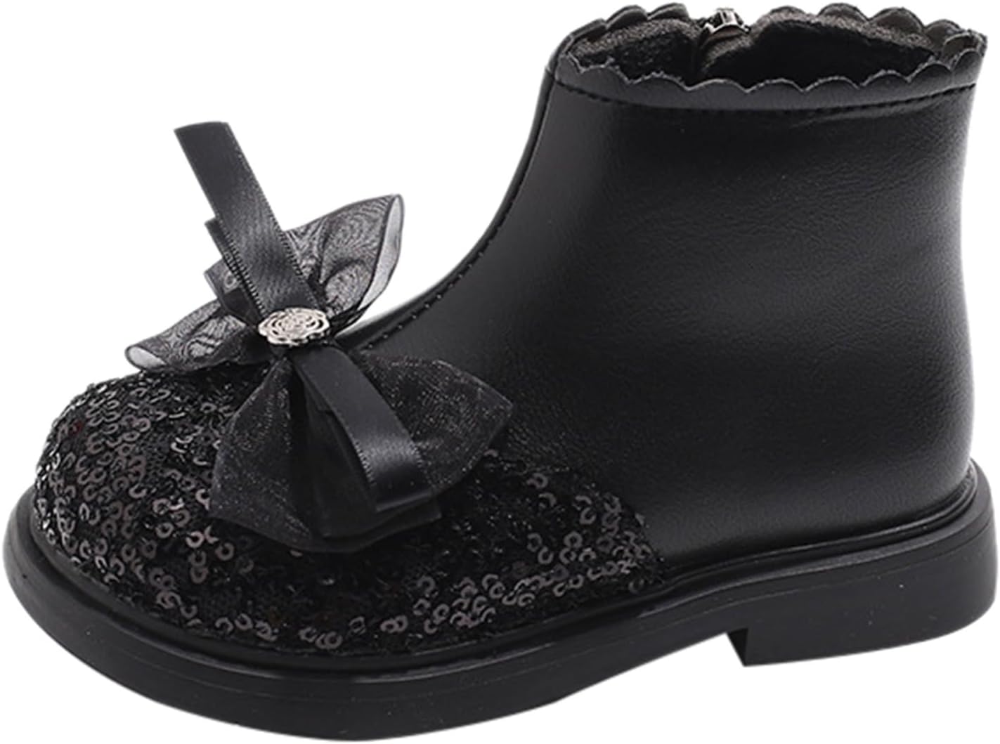 Детские блестящие ботильоны с бантом, плюшевые туфли с пайетками, с меховой подкладкой, теплые короткие ковбойские ботиночки с противоскользящей подошвой Generic, Black
Детские блестящие ботильоны с бантом, плюшевые туфли с пайетками, с меховой подкладкой, теплые короткие ковбойские ботиночки с противоскользящей подошвой Generic, Black