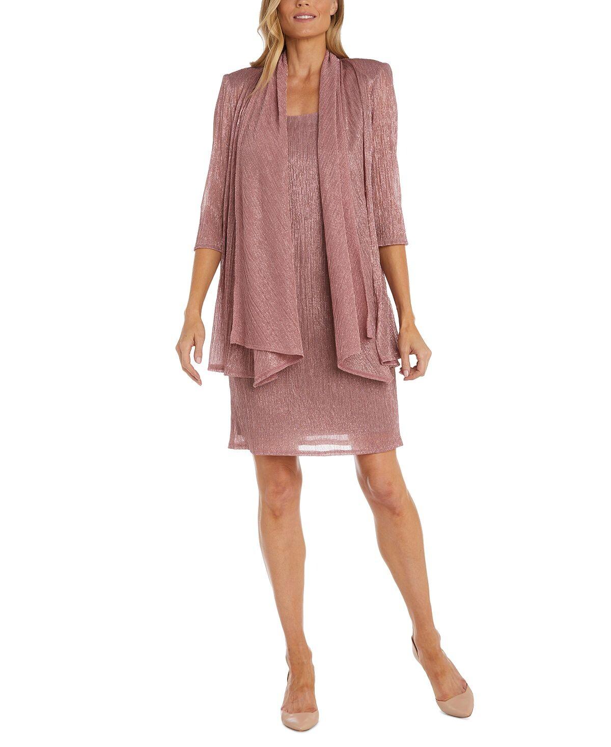 Платье и куртка без рукавов цвета металлик R & M Richards
Платье и куртка без рукавов цвета металлик R & M Richards