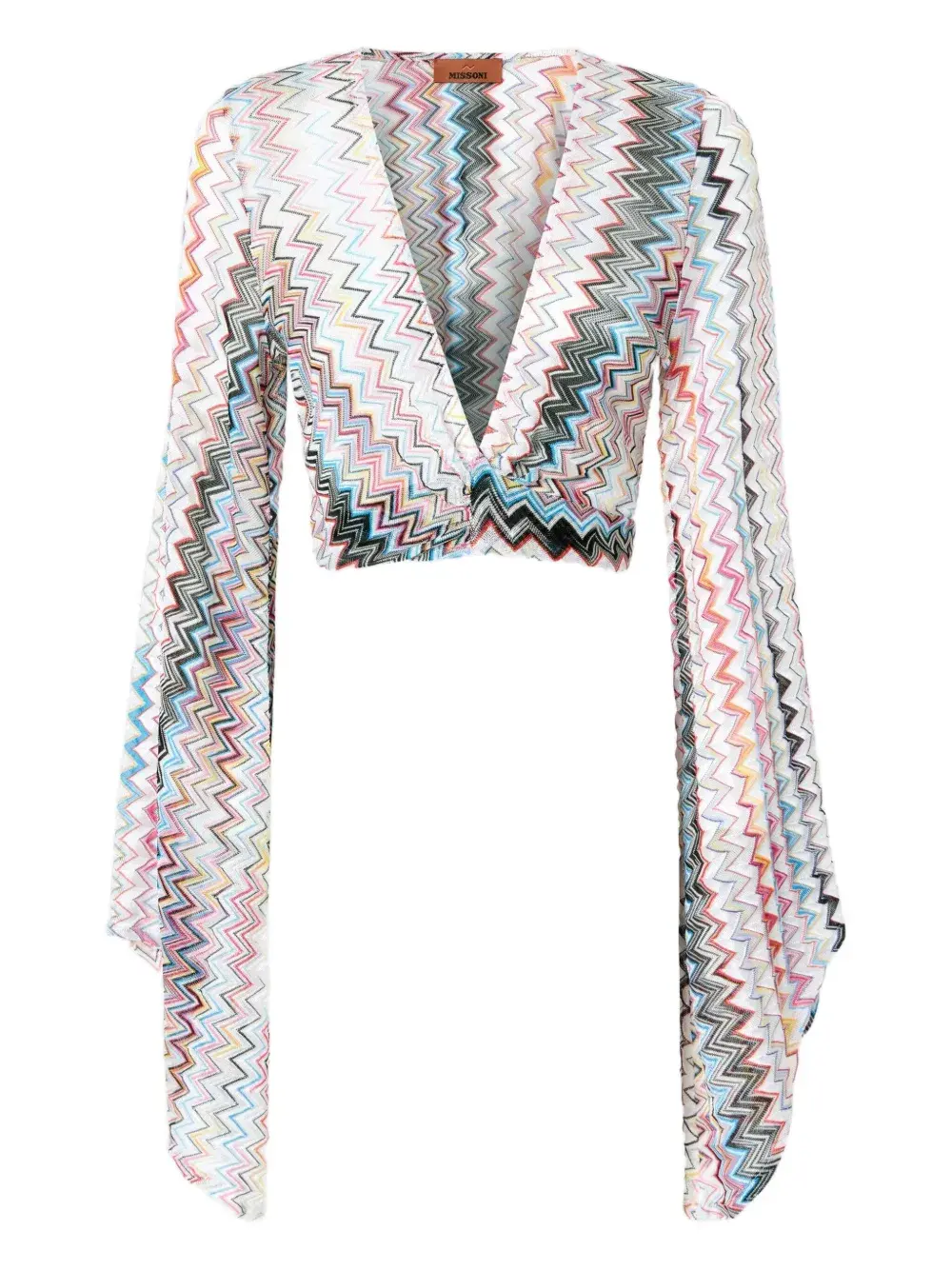 Топ с широкими рукавами и зигзагообразным узором Missoni, белый
Топ с широкими рукавами и зигзагообразным узором Missoni, белый