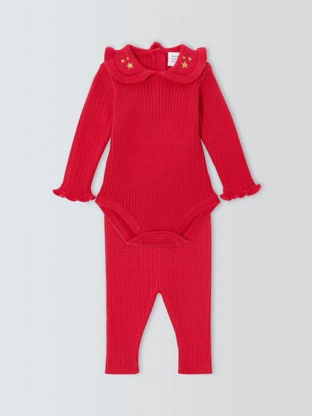 Детский комплект боди с длинным рукавом и легинсами из кабельной вязки John Lewis, Red
Детский комплект боди с длинным рукавом и легинсами из кабельной вязки John Lewis, Red