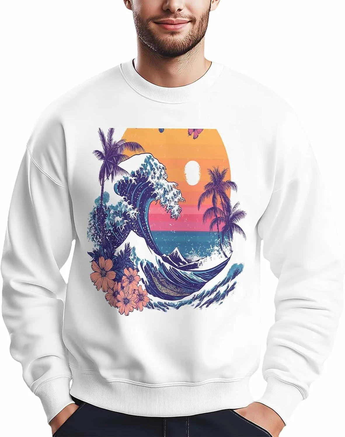 Мужской свитшот Vintage с принтом Ocean Waves Winvebermior
Мужской свитшот Vintage с принтом Ocean Waves Winvebermior