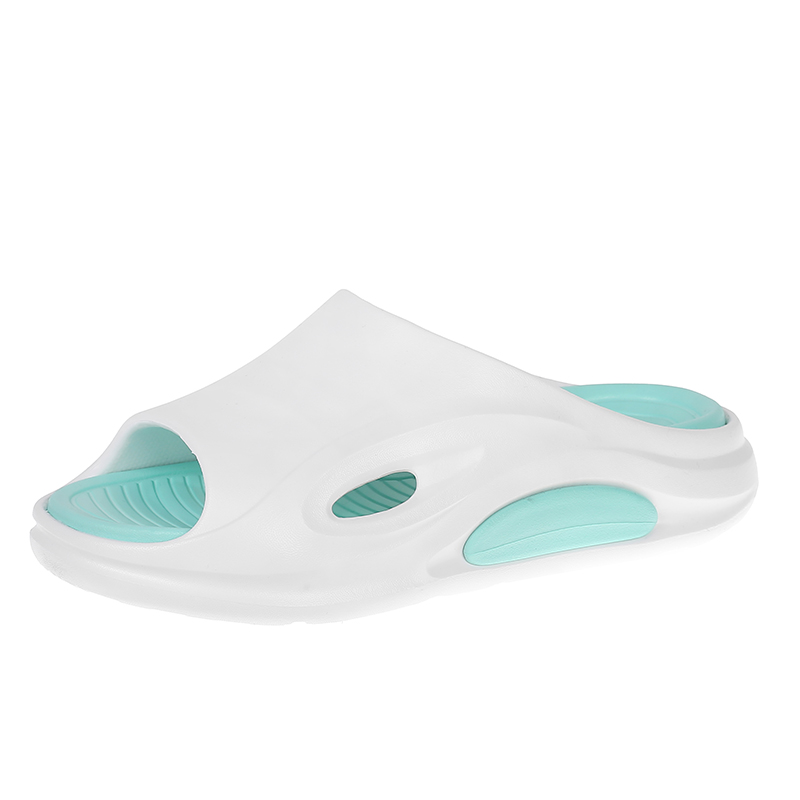 Нескользящие и дышащие детские шлепанцы для подростков CAMKIDS, белый/зеленый 
Нескользящие и дышащие детские шлепанцы для подростков CAMKIDS, белый/зеленый