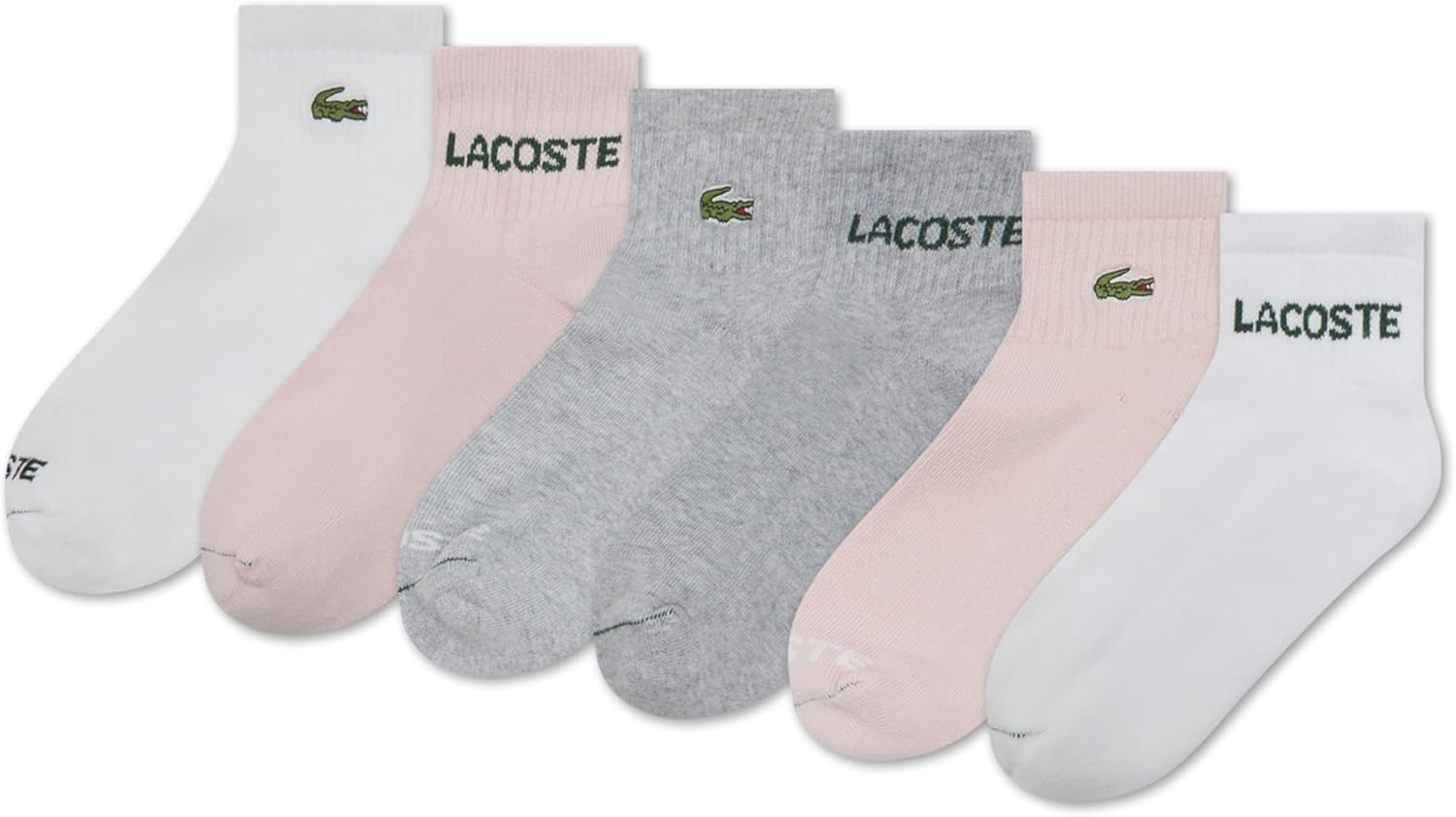 Lacoste мальчики 6-pack повседневные носки, Pink/Ankle
Lacoste мальчики 6-pack повседневные носки, Pink/Ankle