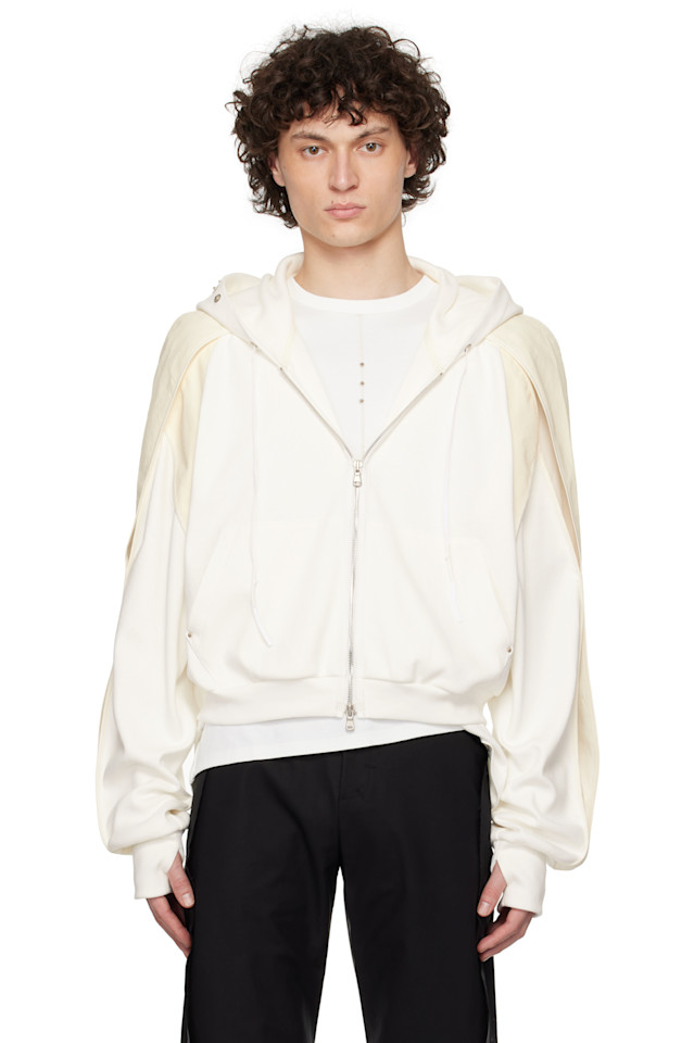 Толстовка с молнией в виде мечехвоста Carnet-Archive, белый 
Толстовка с молнией в виде мечехвоста Carnet-Archive, белый