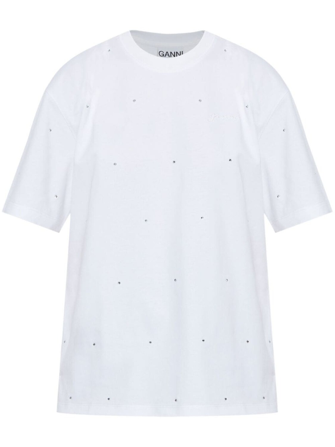 Футболка, украшенная кристаллами GANNI, белый
Футболка, украшенная кристаллами GANNI, белый